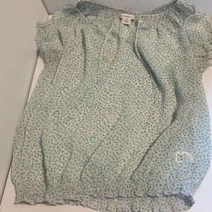 Liz Claiborne Mint Green Dotted Top